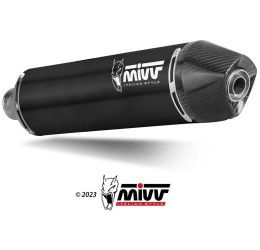 Terminale di scarico Mivv STR-1 omologato inox nero per KTM 690 SMC R 21-24