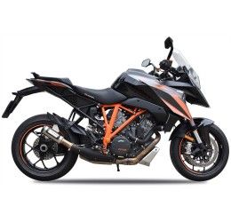 Terminale di scarico MT RACE GP-2 omologato in ACCIAIO NERO con fondello in CARBONIO per KTM 1290 Super Duke GT 16-20