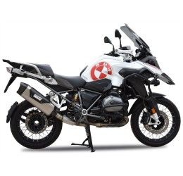 Terminale di scarico MT RACE MAGNUM omologato in ACCIAIO NERO con fondello in CARBONIO per BMW R 1200 GS 13-18