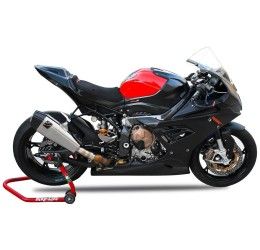 Terminale di scarico MT RACE SHARK omologato in TITANIO SATINATO con fondello in CARBONIO per BMW S 1000 RR 20-25