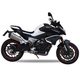 Terminale di scarico MT RACE SHARK omologato in TITANIO SATINATO con fondello in CARBONIO per CFMoto 800 NK 23-25