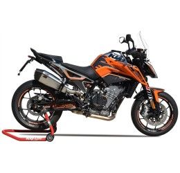 Terminale di scarico MT RACE SHARK non omologato in TITANIO NERO con fondello in CARBONIO per KTM 790 Duke 18-20