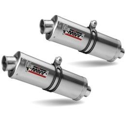 Terminali di scarico sottocoda Mivv OVAL omologati inox per Yamaha FZ6 Fazer 04-06 (COPPIA)
