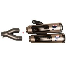 Terminali di scarico Termignoni omologati Euro 4 passaggio basso in acciaio inox per BMW R nine T 16-20 (Coppia)