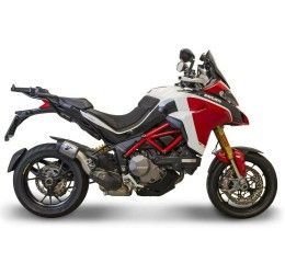 Terminale di scarico Termignoni omologato Euro 4 in titanio con fondello in carbonio per Ducati Multistrada 1200 15-18