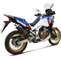Terminale di scarico Termignoni omologato Euro 5 in titanio nero per Honda Africa Twin CRF 1100 L 20-23