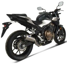 Terminale di scarico Termignoni non omologato in titanio con fondello in carbonio per Honda CB 500 F 19-22