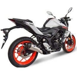 Terminale di scarico Termignoni non omologato in titanio con fondello in carbonio per Yamaha MT-03 16-20