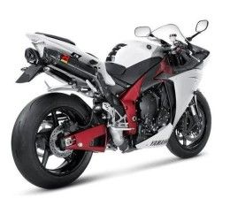 Terminali di scarico Akrapovic omologati in carbonio per Yamaha R1 09-14