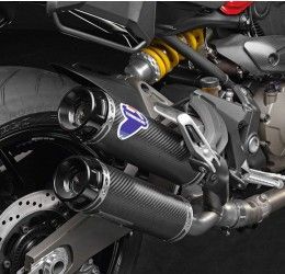 Terminali di scarico Termignoni non omologati in carbonio per Ducati Monster 821 2018 (coppia)