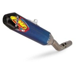 Terminale FMF Factory 4.1 RCT in Titanio anodizzato blu fondello Carbonio per kawasaki kx 250 x 249 cross country 21-24