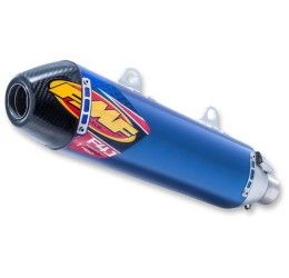 Terminale FMF Factory 4.1 Rct in titanio anodizzato blu con fondello in carbonio per Husqvarna FC 450 16-18