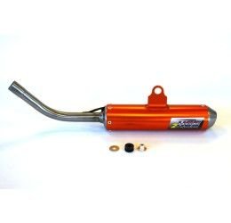 Silenziatore HGS in alluminio per KTM 125 EXC 05-16 arancione