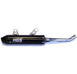 Silenziatore HGS in alluminio con fondello in carbonio per KTM 125 SX 23-24 nero