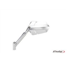 Specchietto retrovisore PUIG destro mod. explorer alluminio - dimensioni: 145x90 mm - regolabile - omologato-cod.010dd