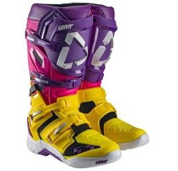 Stivali cross enduro Leatt 5.5 colore viola-porpora-giallo