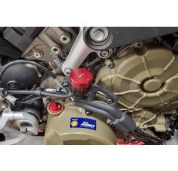 Tappo serbatoio olio freni posteriore M34x4 Streaks CNC Racing per Ducati Hypermotard 1100 S 07-09