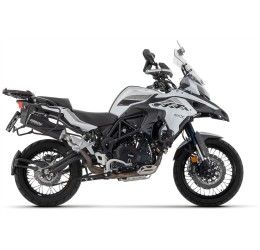 Terminale di scarico Arrow Indy Race EVO alluminio Dark con fondello carby omologato per Benelli TRK 502 X 21-24