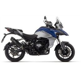 Terminale di scarico Arrow Indy Race EVO alluminio Dark con fondello carby omologato per QJ Motor SRT 800 X 23-24