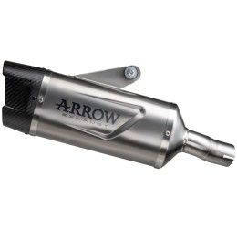 Terminale di scarico Arrow Indy Race EVO titanio con fondello carby omologato per Kawasaki Ninja 500 2024