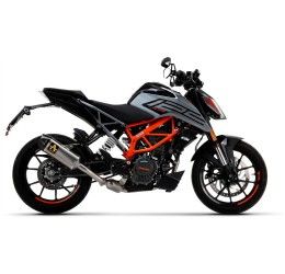 Terminale di scarico Arrow Indy-Race titanio con fondello carby omologato per KTM 125 Duke 21-23