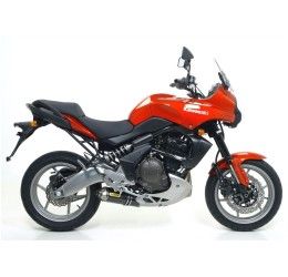Terminale di scarico Arrow Maxi Race-Tech Approved aluminium Dark omologato per Kawasaki ER6N 05-11