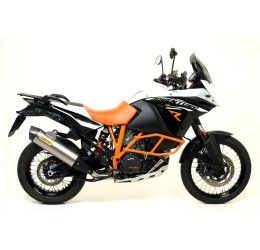Terminale di scarico Arrow Maxi Race-Tech titanio con fondello carby omologato per KTM 1190 Adventure 13-16