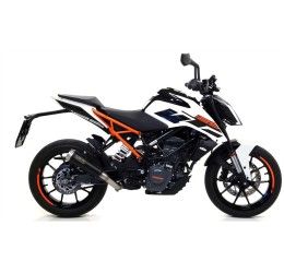 Terminale di scarico Arrow Pro-Race nichrom Dark omologato per KTM 390 Duke 17-20