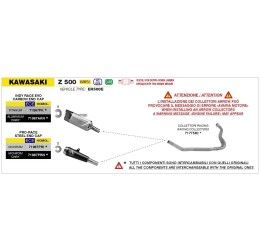 Terminale di scarico Arrow Pro-Race nichrom omologato per Kawasaki Ninja 500 2024