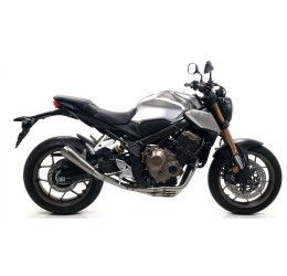 Terminale di scarico Arrow Pro-Race titanio non omologato per Honda CB 650 R 19-23