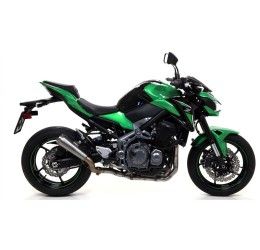 Terminale di scarico Arrow Pro-Race titanio omologato per Kawasaki Z 900 A2 19-24