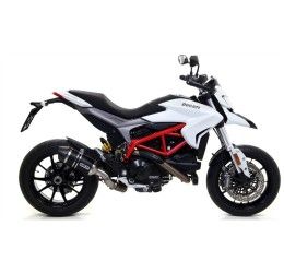 Terminale di scarico Arrow Race-Tech alluminio Dark con fondello carby omologato per Ducati Hyperstrada 821 13-15