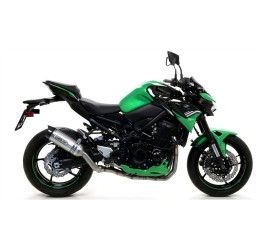 Terminale di scarico Arrow Street Thunder alluminio con fondello carby omologato per Kawasaki Z 900 20-24