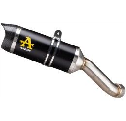 Terminale di scarico Arrow Street Thunder alluminio Dark con fondello carby omologato per Kawasaki Z 900 20-24