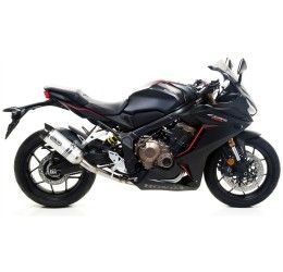 Terminale di scarico Arrow Thunder alluminio con fondello carby omologato per Honda CB 650 R 19-23