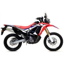 Terminale di scarico Arrow Thunder alluminio con fondello carby omologato per Honda CRF 300 L 21-24