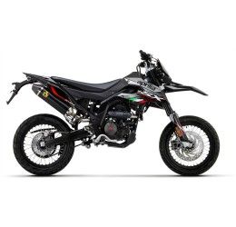 Terminale di scarico Arrow Thunder alluminio Dark con fondello carby omologato per Aprilia SX 125 4T 21-24