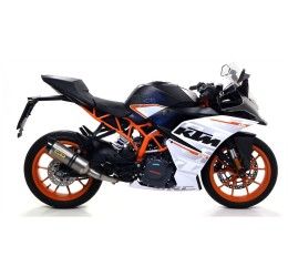 Terminale di scarico Arrow Thunder Titanio con fondello carby omologato per KTM 390 Duke 17-20