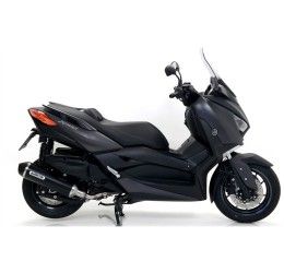 Terminale di scarico Arrow Urban alluminio Dark con fondello Dark omologato per Yamaha X-Max 400 17-20