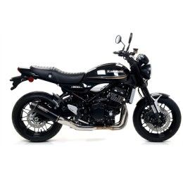 Terminale di scarico Arrow Rebel con fondello in carbonio omologato per Kawasaki Z 900 RS 18-20 | 22-24