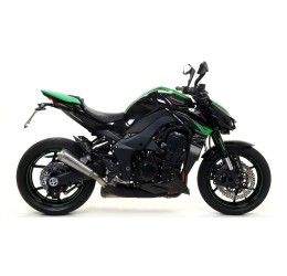 Terminali di scarico Arrow Pro-Race nichrom (Dx+Sx) omologato per Kawasaki Z 1000 17-20