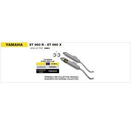 Terminali di scarico Arrow Thunder Approved Alluminio Dark (Dx+Sx) omologato per Yamaha XT 660 X 04-16