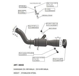 Tubo di raccordo elimina catalizzatore Leovince in acciaio inox per Ducati Multistrada 950 2021