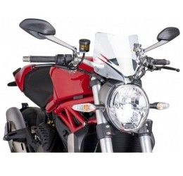 Vetro Cupolino Puig modello naked n.g. sport per Ducati Monster 1200 14-20 colore trasparente