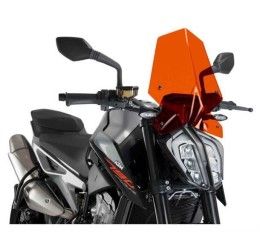 Vetro Cupolino Puig modello naked n.g. sport per KTM 890 Duke R 20-24 colore arancione