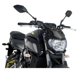 Vetro Cupolino Puig modello naked n.g. sport plus per Yamaha MT-07 18-20 colore nero opaco