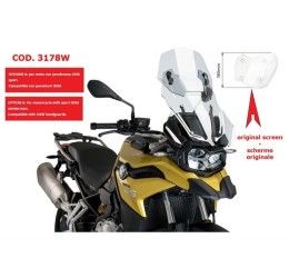 Vetro Cupolino Puig modello regolabile per BMW F 800 GS 24-25 colore trasparente