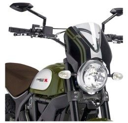 Vetro Cupolino Puig modello retro per Ducati Scrambler 400 Sixty 2 16-20 colore nero