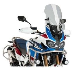 Vetro Cupolino Puig modello touring regolabile e m.e.m. per Honda Africa Twin CRF 1000 L 16-19 colore fume chiaro