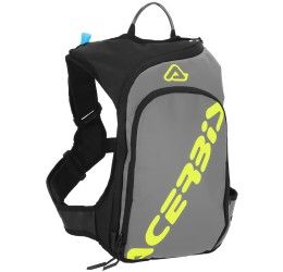 Zaino Hydroback Acerbis SATHER LOGO Nero/Grigio/Giallo Fluo (Capacità sacca acqua 2 litri)